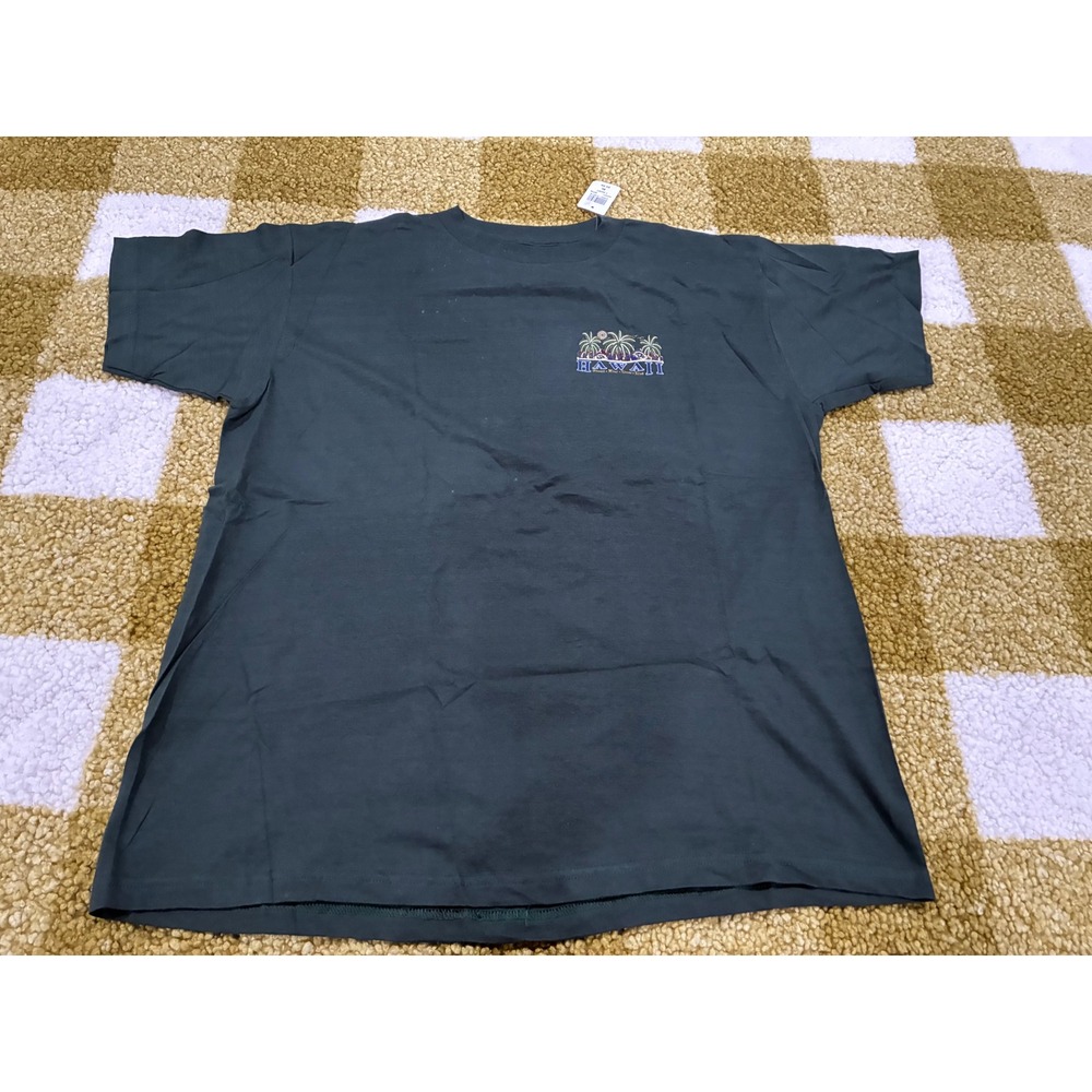 Foot Locker Hawaii Souvenir Graphic T-Shirt Mens XL Green Embroidered Cotton NEW